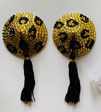 Leopard Print Heart Nipple Pasties - PastiePop